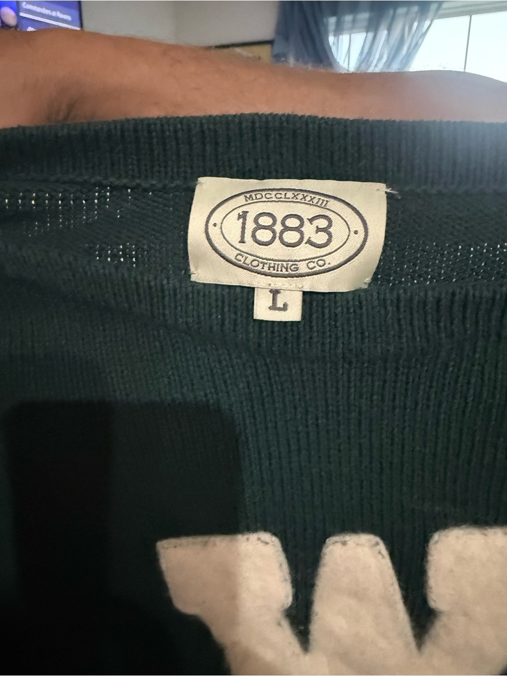 Men’s Dark Green Crewneck Sweater - Large